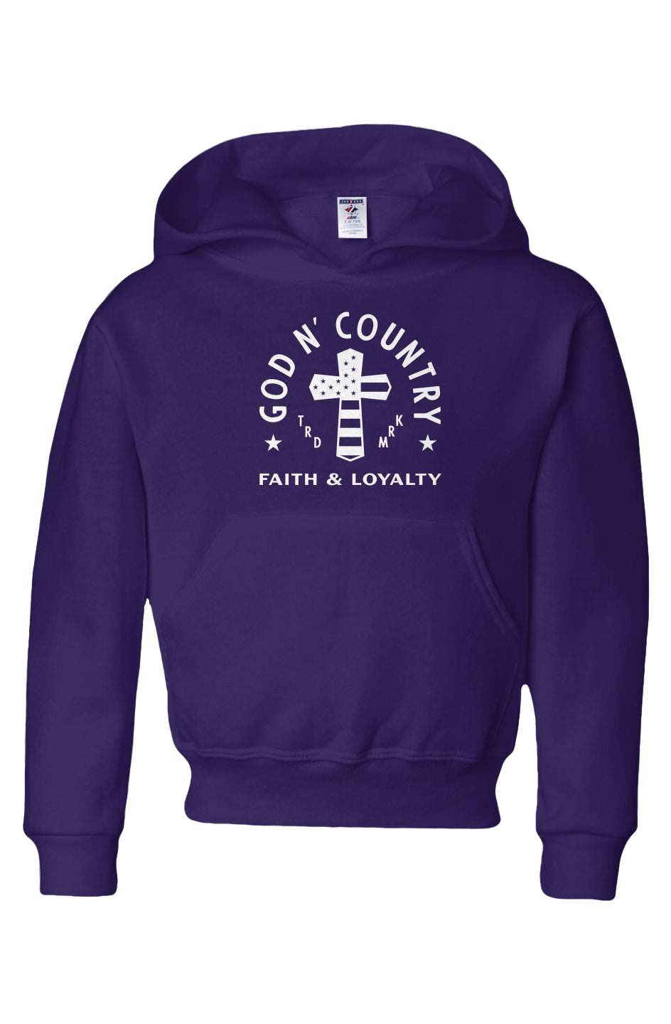 God N Country Youth Cross Hoodie